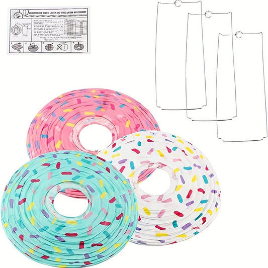 Set de 6 Faroles Colgantes “Donut Ice Cream Glow”