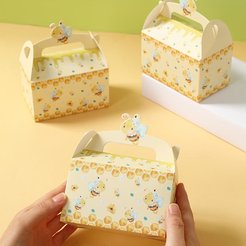4 Cajas de Regalo con Asa "Bee Party" 🎁🐝