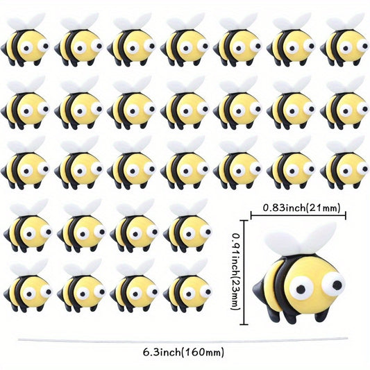 Set de 24 Figuras de Abeja Pintadas a Mano 🐝
