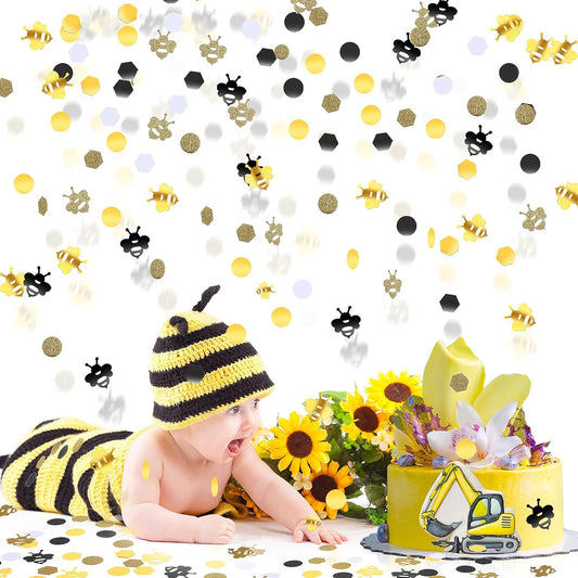 🐝 Confeti para decoracion de fiestas “Bee Party” – 410 Piezas