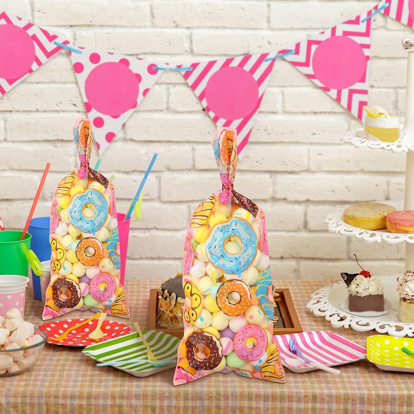 🍩🍬Bolsas de golosinas “Donut Party”