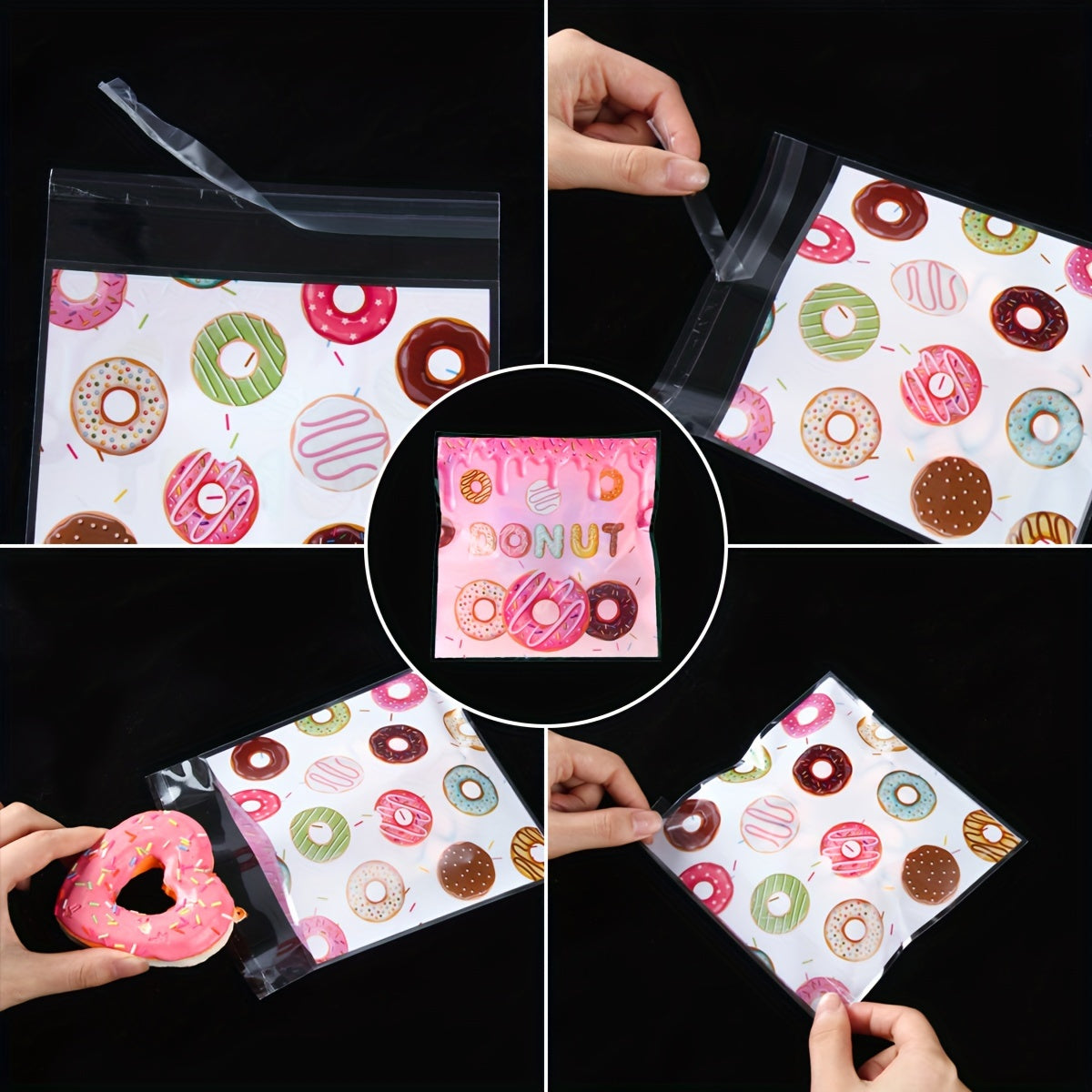 🍩 50 Bolsitas “Donut Seal”