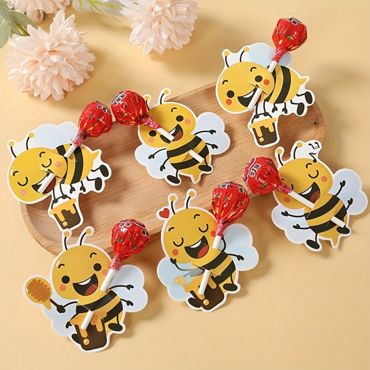 🐝 48 Tarjetas de Papel “Bee Pop” para dulces