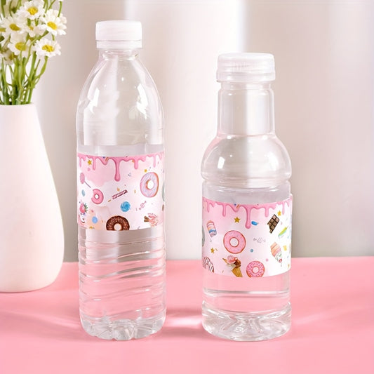 Set 10 Etiquetas para Botellas “Donut & Ice Cream” 🍩🍧