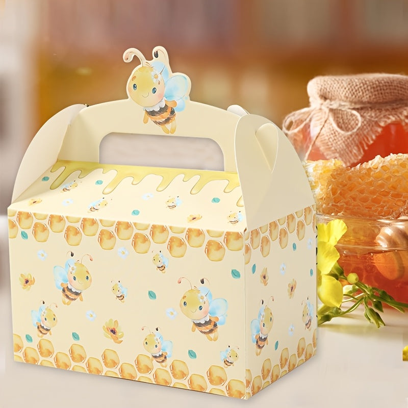 4 Cajas de Regalo con Asa "Bee Party" 🎁🐝