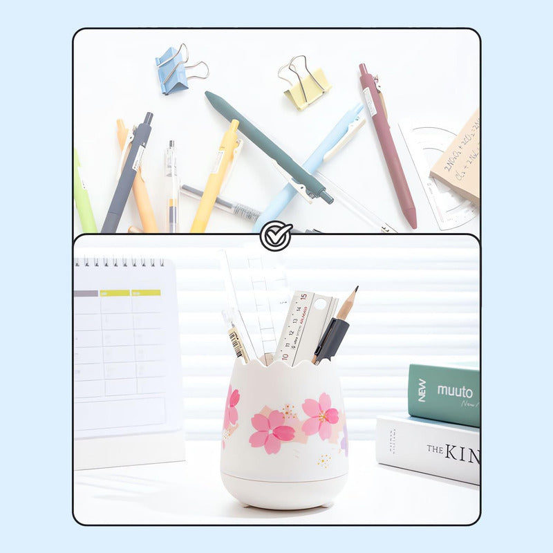 Organizador de Escritorio Sakura – Diseño Kawaii 🎀🖊