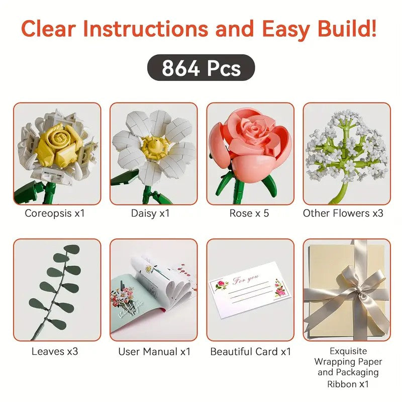 Serie Mini-Bloques - Ramo de Flores