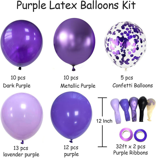 Kit de Globos Festivos (50 piezas) 💜🤩🎉