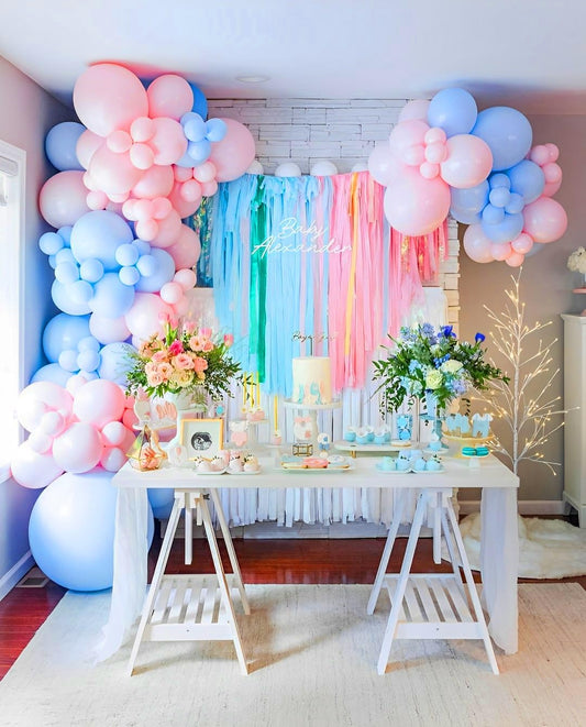 🎈Kit de Globos Rosa y Azul — Revela, Celebra, Sorprende (50 piezas)