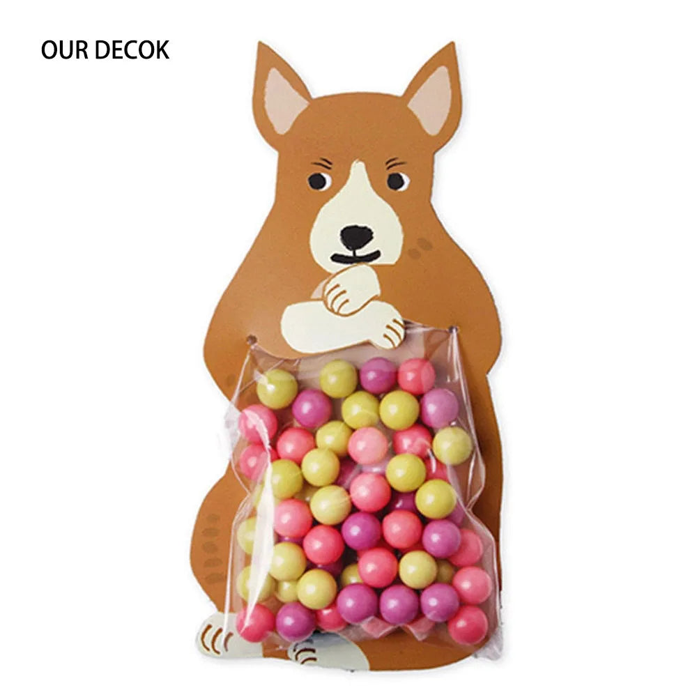 10Pcs Bolsitas de Dulces con Animales de la Jungla 🦁🐰