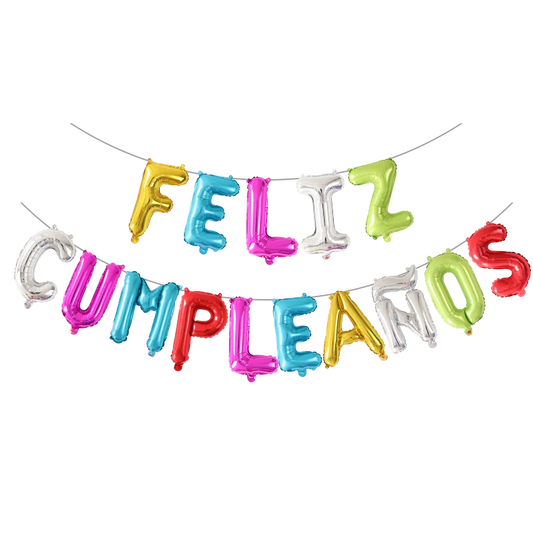 Globos Letras "Feliz Cumpleaños"