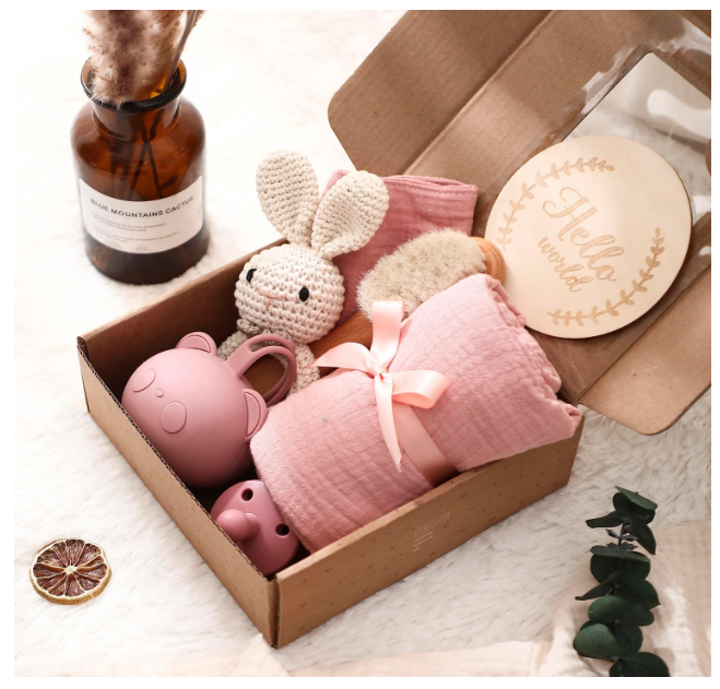 Caja Temática "New Baby Gift" Recién Nacidos - Rosa