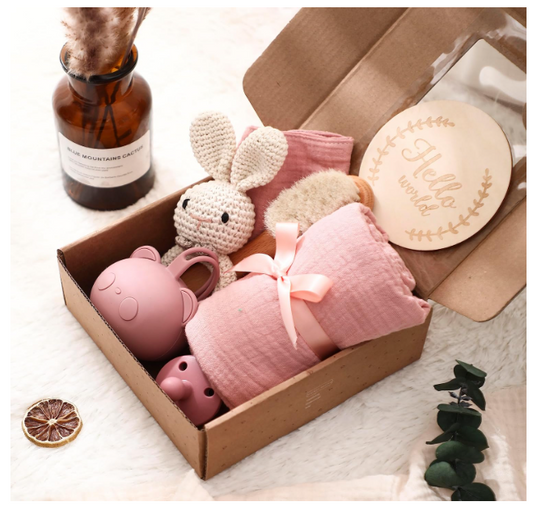 Caja Temática "New Baby Gift" Recién Nacidos - Rosa
