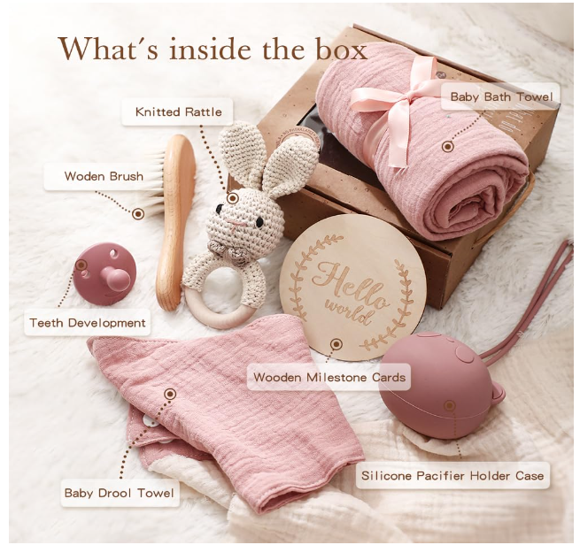 Caja Temática "New Baby Gift" Recién Nacidos - Rosa