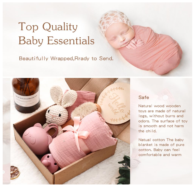 Caja Temática "New Baby Gift" Recién Nacidos - Rosa