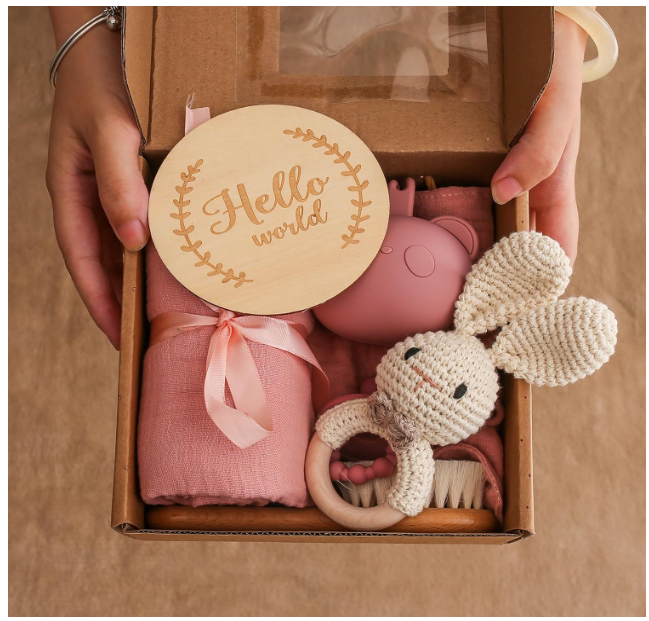 Caja Temática "New Baby Gift" Recién Nacidos - Rosa