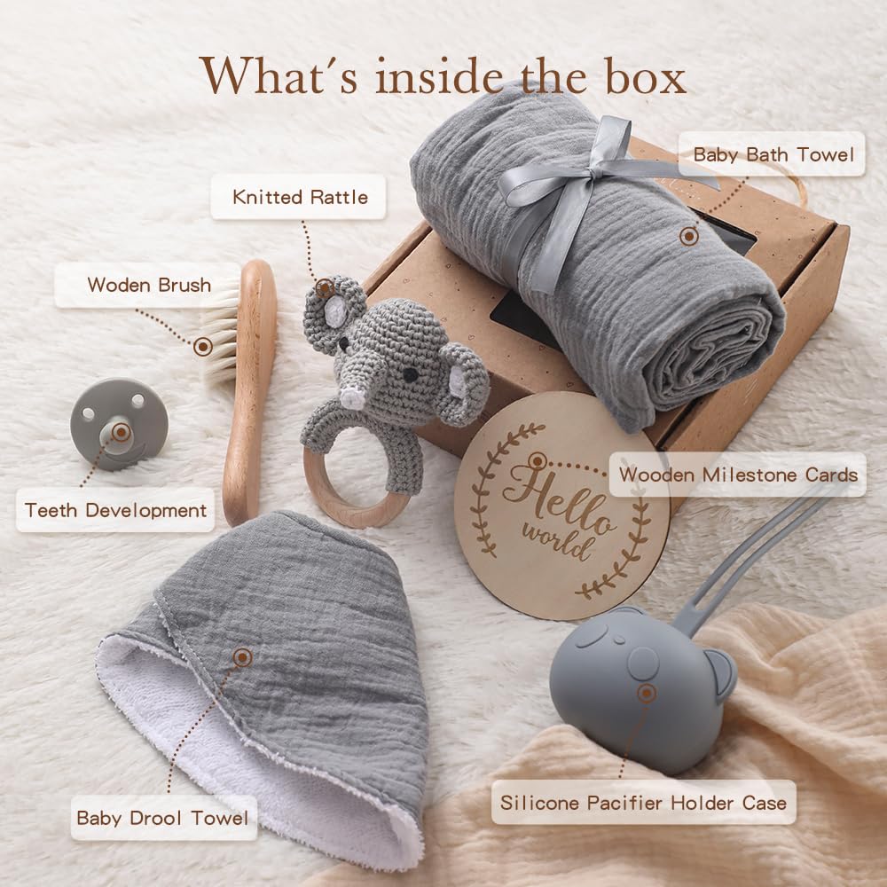 Caja Temática "New Baby Gift" Recién Nacidos - Gris