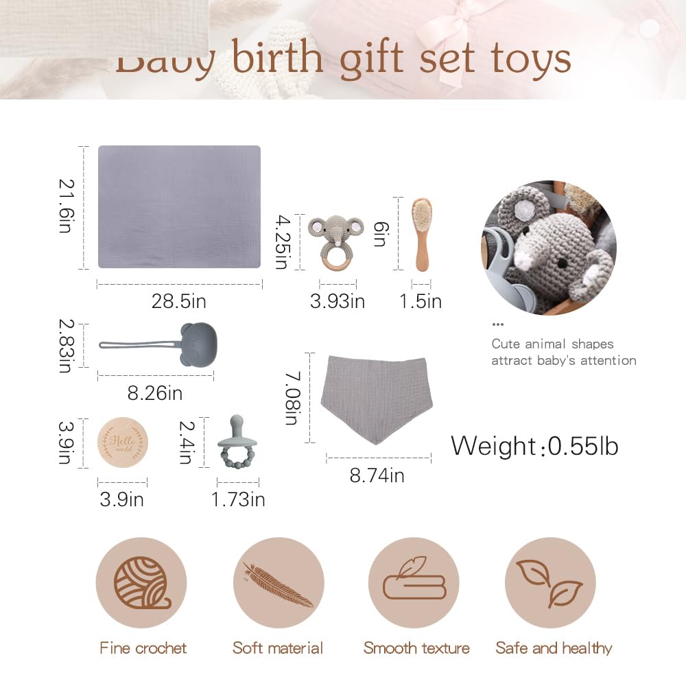 Caja Temática "New Baby Gift" Recién Nacidos - Gris