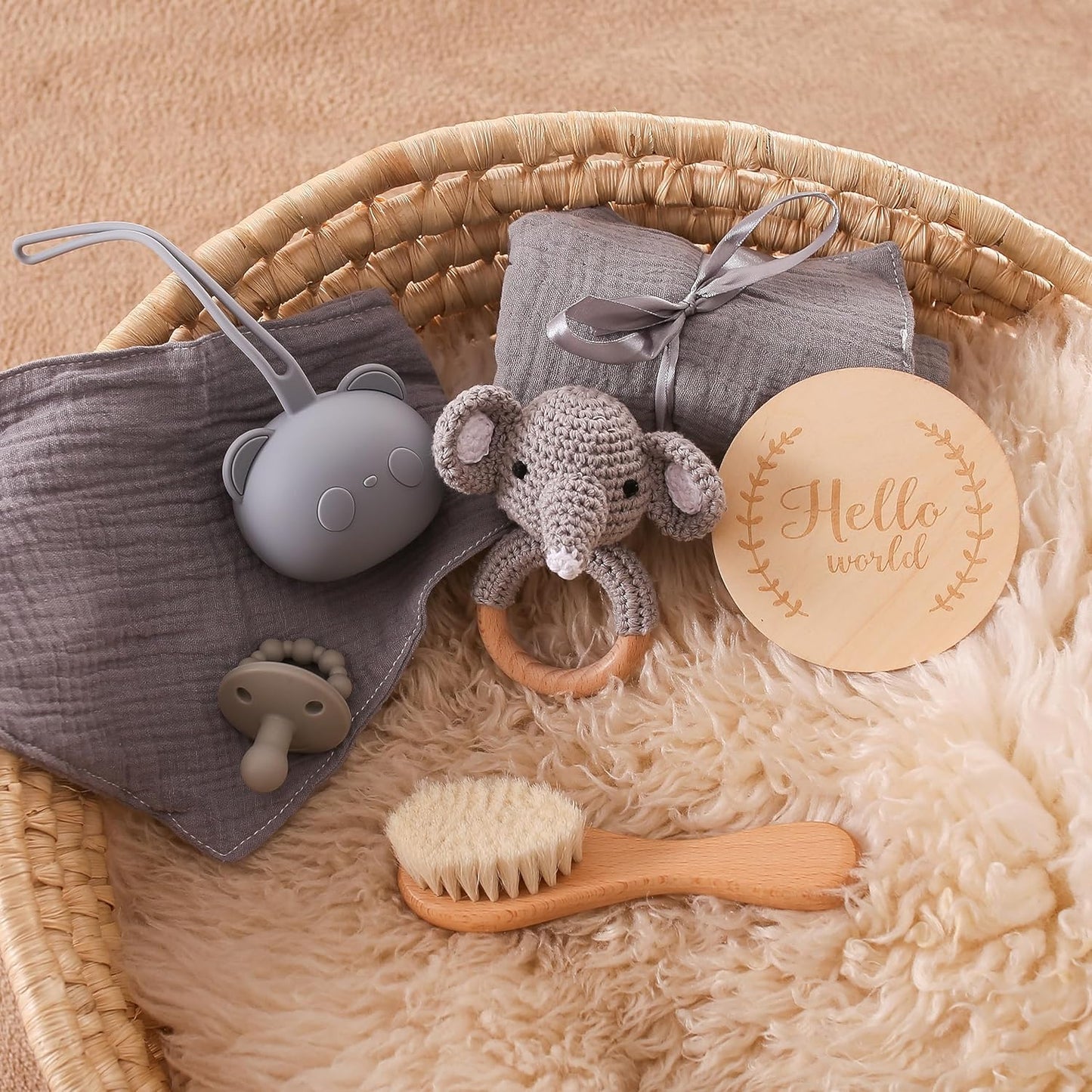 Caja Temática "New Baby Gift" Recién Nacidos - Gris