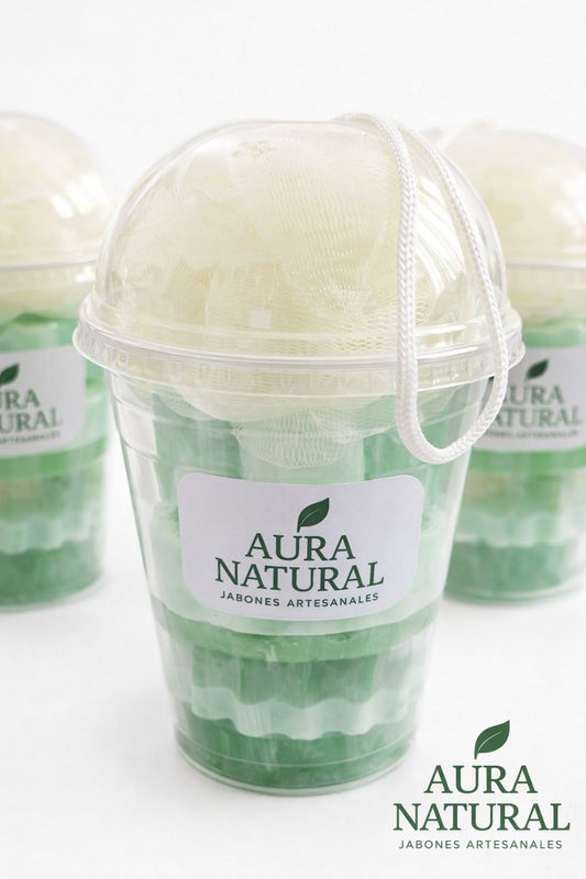Verde Vital Frappe Menta – Pack de Jabones Artesanales en Vaso