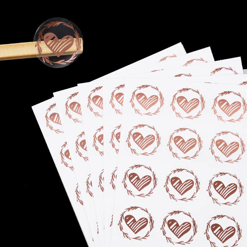 Stickers transparentes en corazón
