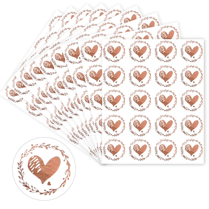 Stickers transparentes en corazón