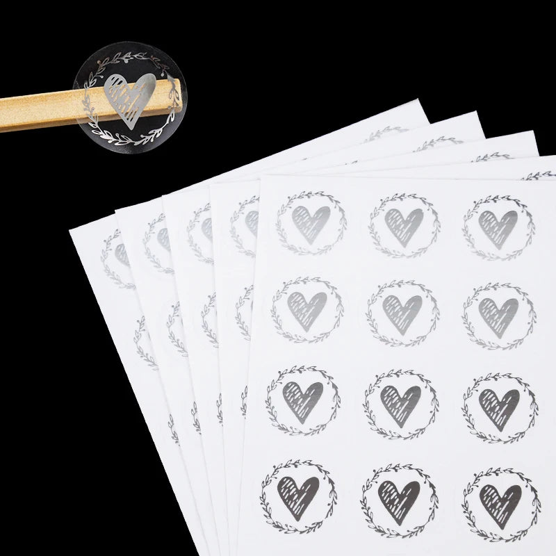 Stickers transparentes en corazón