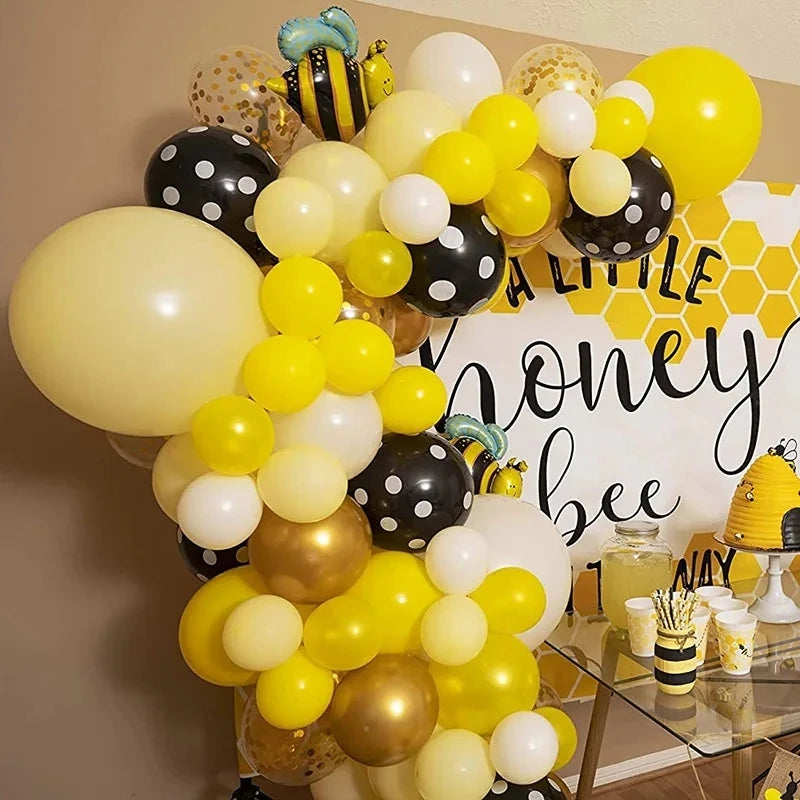 Kit de Globos “Bee Party” – Decoración Abejitas (108 piezas) 🐝