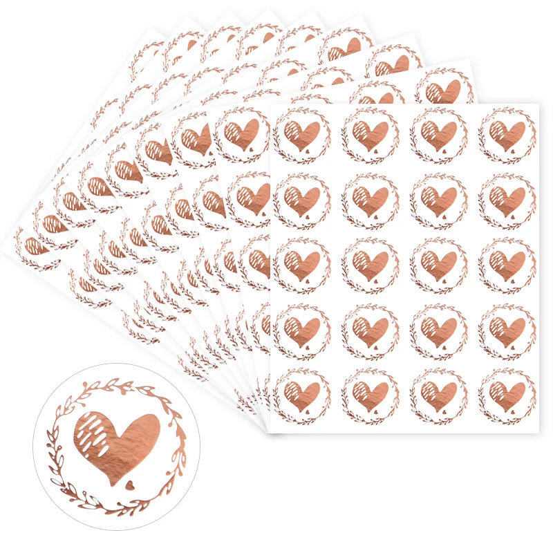 Stickers transparentes en corazón