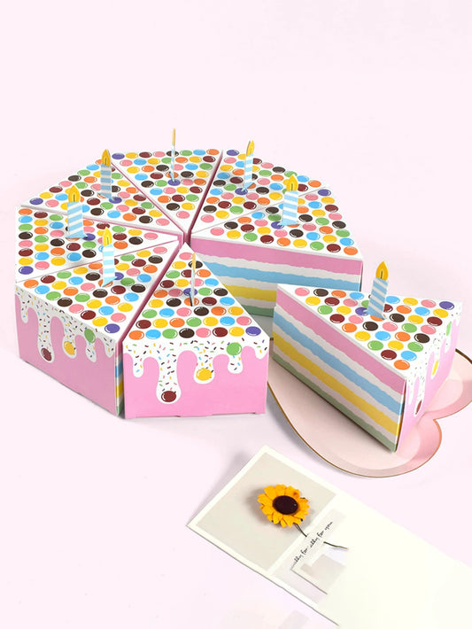 Caja Creativa en Forma de Pastel – Pack de 10 🎂✨