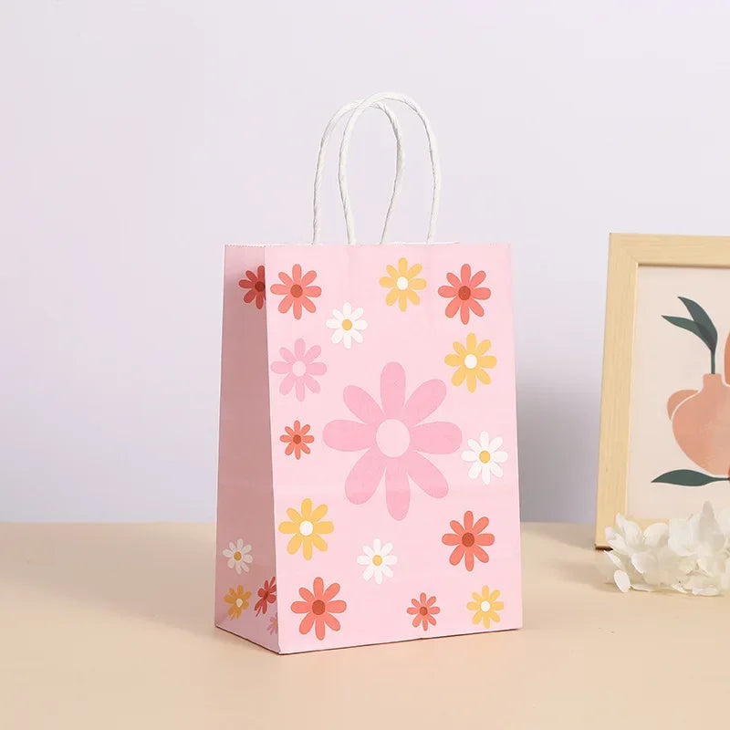 6Pcs Bolsas de Regalo Temáticas "Daisy" con Asa