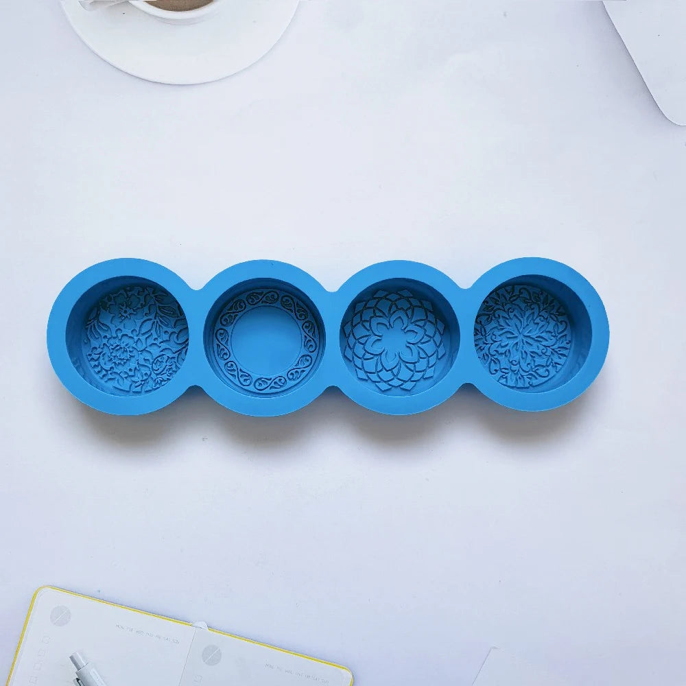 Molde de Silicona 3D Flores Redondas - Aura Natural