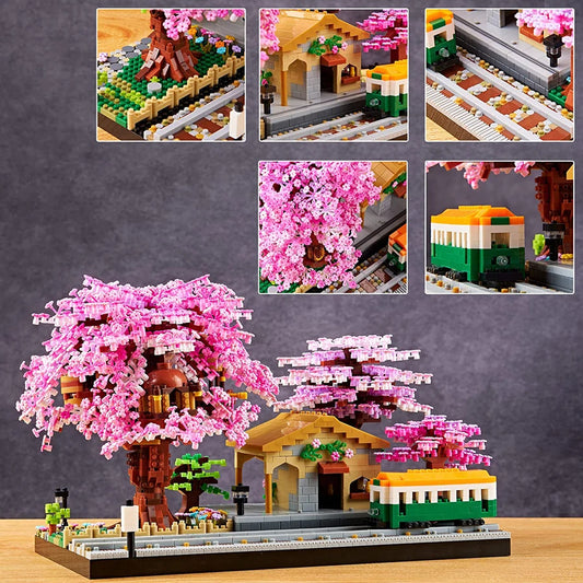 Bloques de Construcción Sakura Blossom - Sakura Cherry Train 🌸🚃