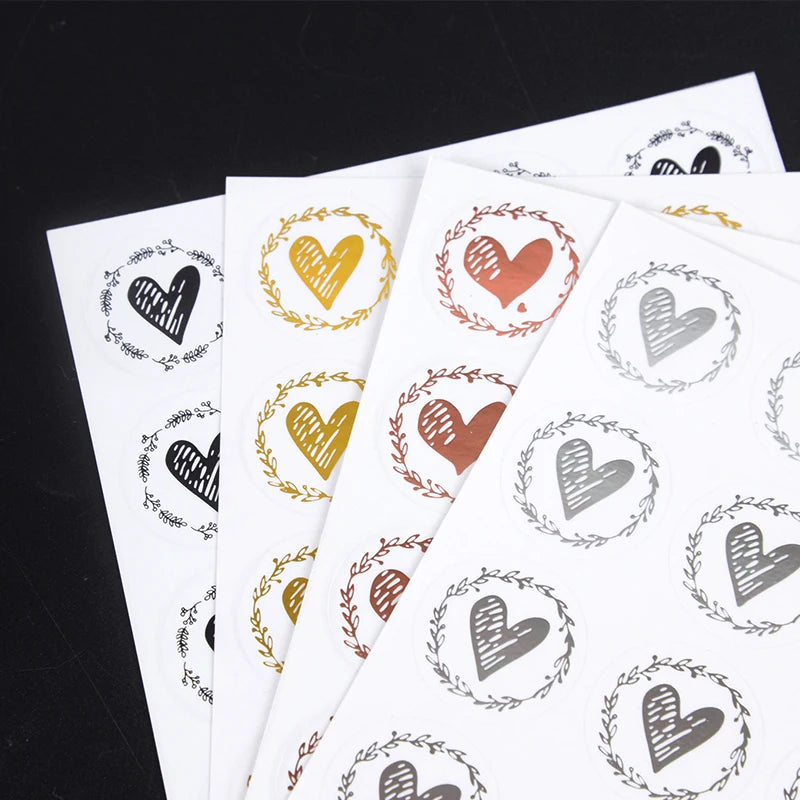 Stickers transparentes en corazón