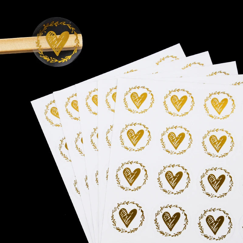 Stickers transparentes en corazón