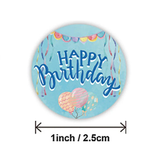 Stickers coloridos "Happy Birthday"