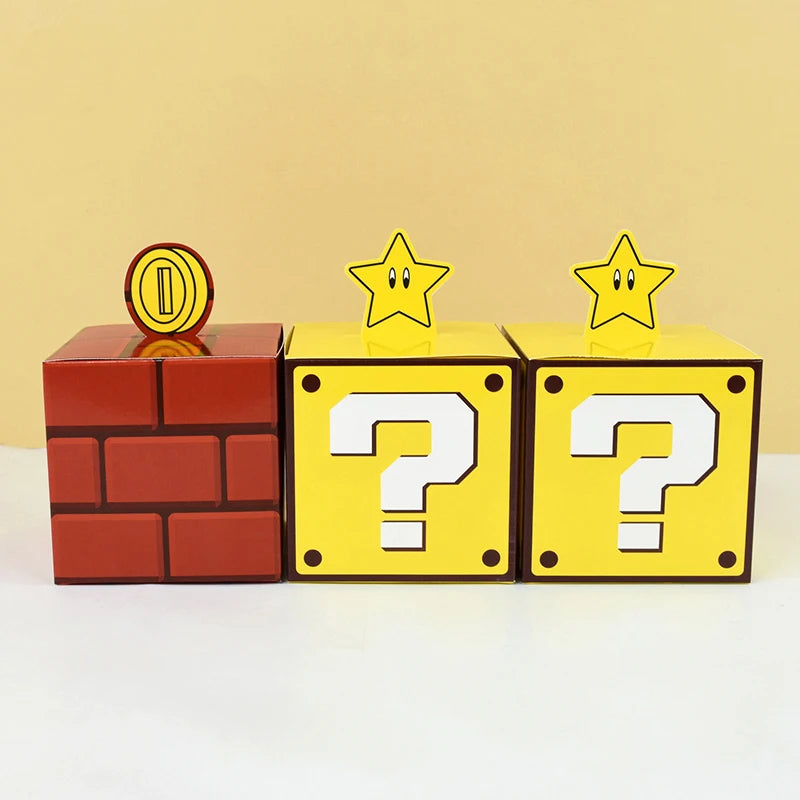 6Pcs Cajas de Regalo – Tema de Videojuegos para Fiestas Infantiles 🎮🎁