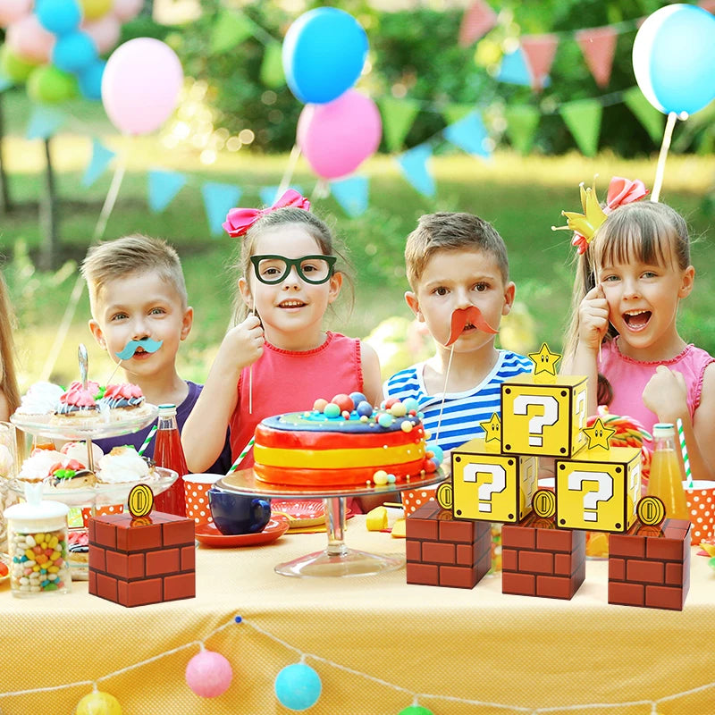 6Pcs Cajas de Regalo – Tema de Videojuegos para Fiestas Infantiles 🎮🎁