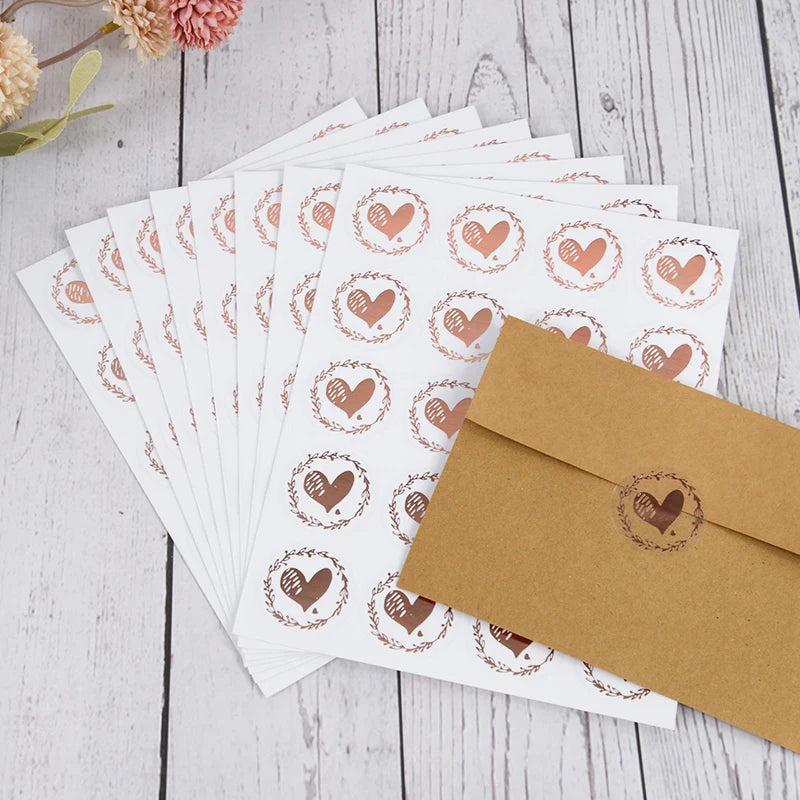 Stickers transparentes en corazón