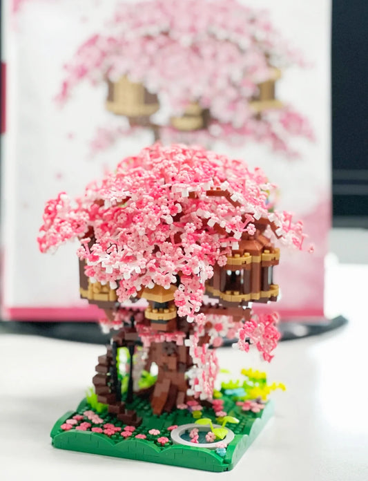 Bloques de Construcción Sakura Blossom - Casa del Árbol🌸🏡