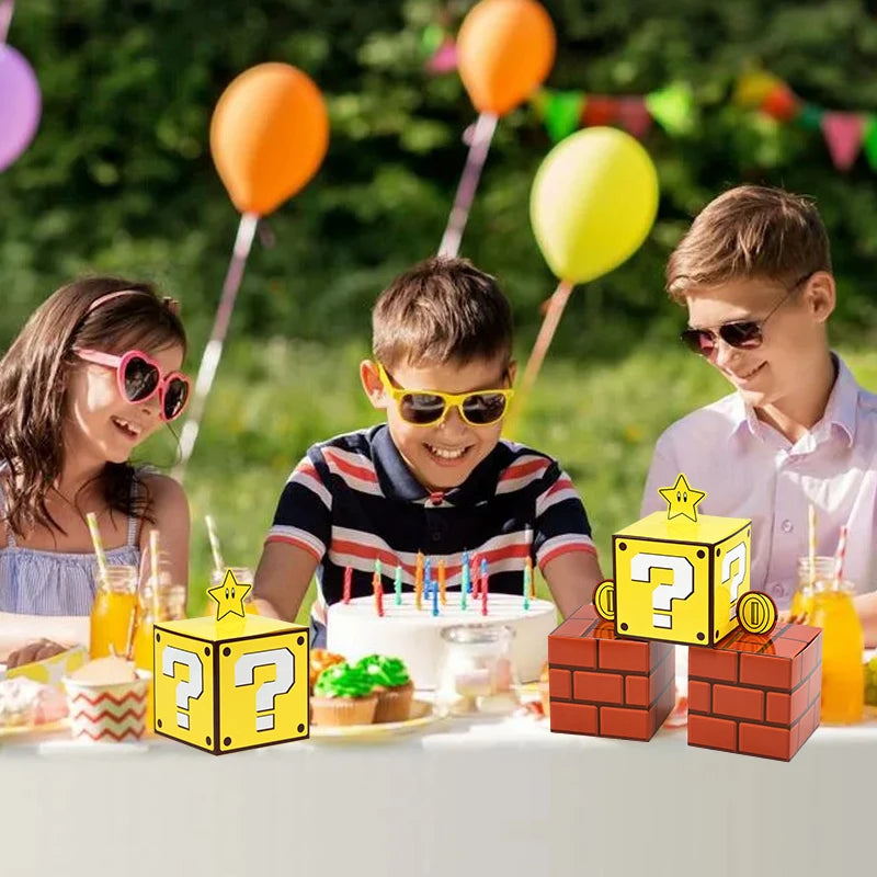 6Pcs Cajas de Regalo – Tema de Videojuegos para Fiestas Infantiles 🎮🎁