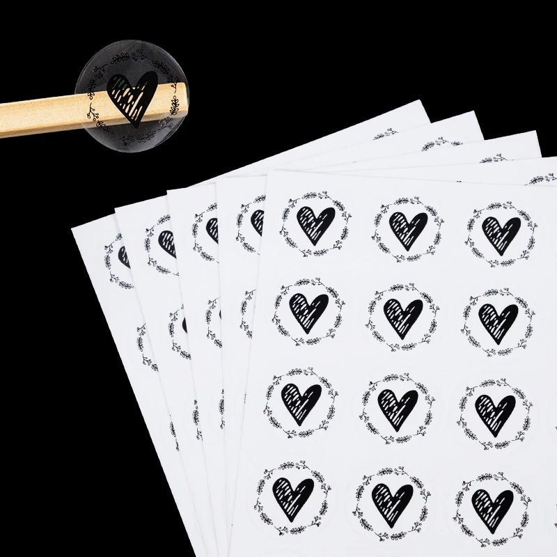 Stickers transparentes en corazón