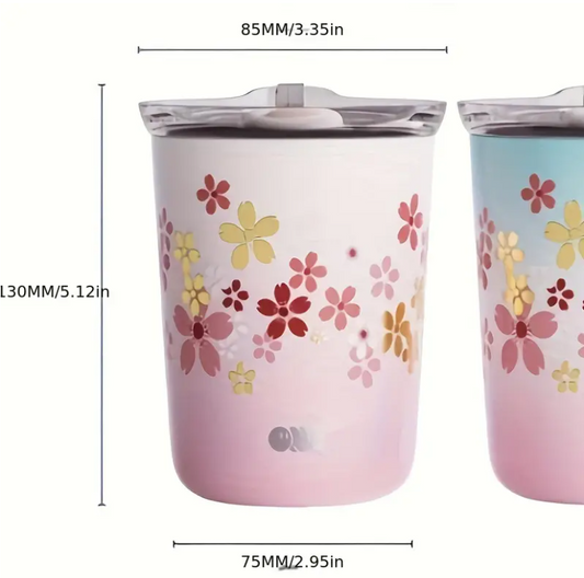 🌸 Vaso Termico De Sakura – Travel Mug ☕✨