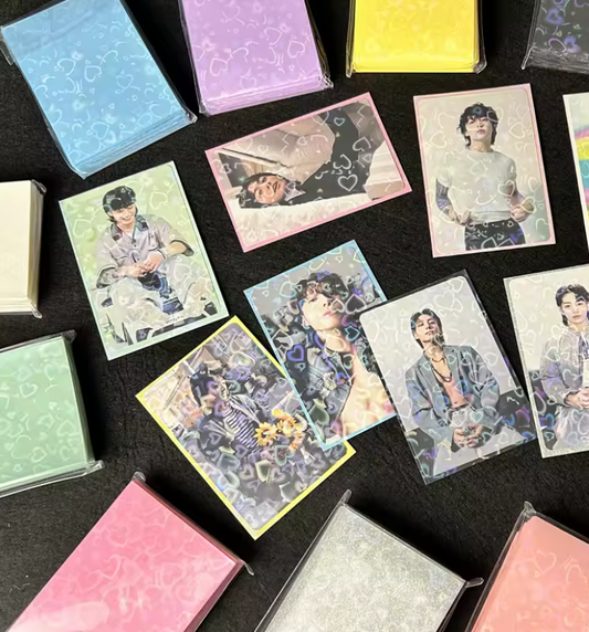 Fundas Photocard Kpop con Corazones Multicolor