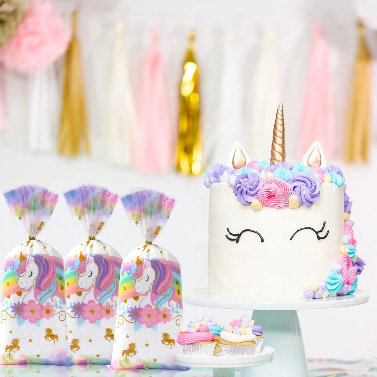 Bolsitas de Dulces Temáticas de Unicornio (25/50/100Pcs) 🦄✨