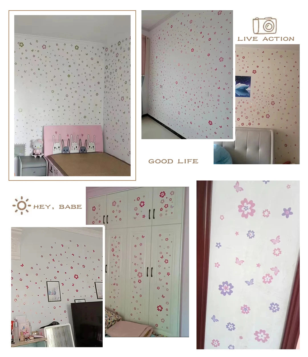 Vinilos de Sakura para Pared - 108 Pcs