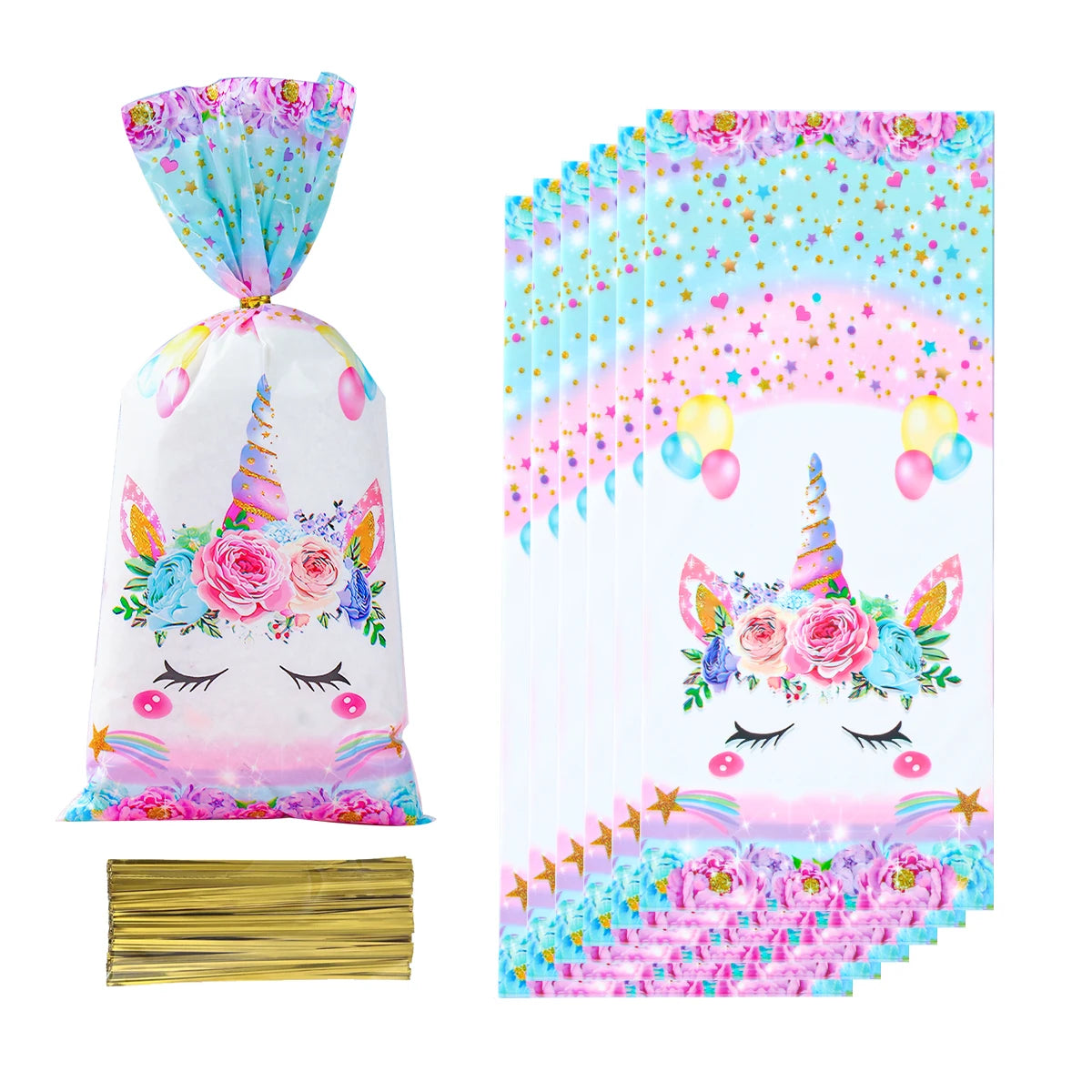 Bolsitas de Dulces Temáticas de Unicornio (25/50/100Pcs) 🦄✨