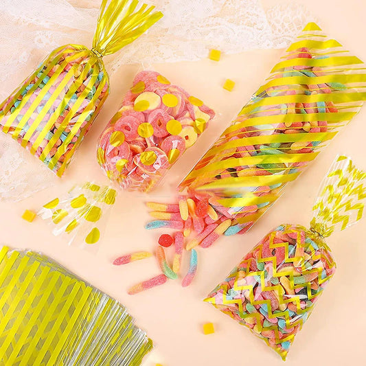 50Pcs Bolsas Plásticas Transparentes para Dulces, Galletas y Regalos 🎁🍪