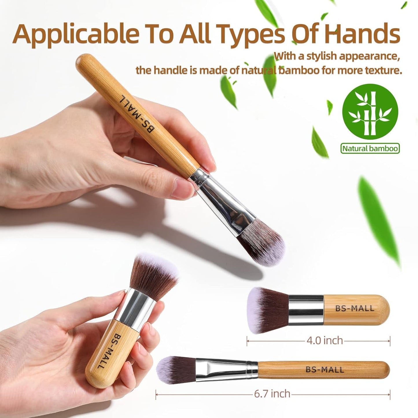Set Brochas Maquillaje De Bambu (x11)