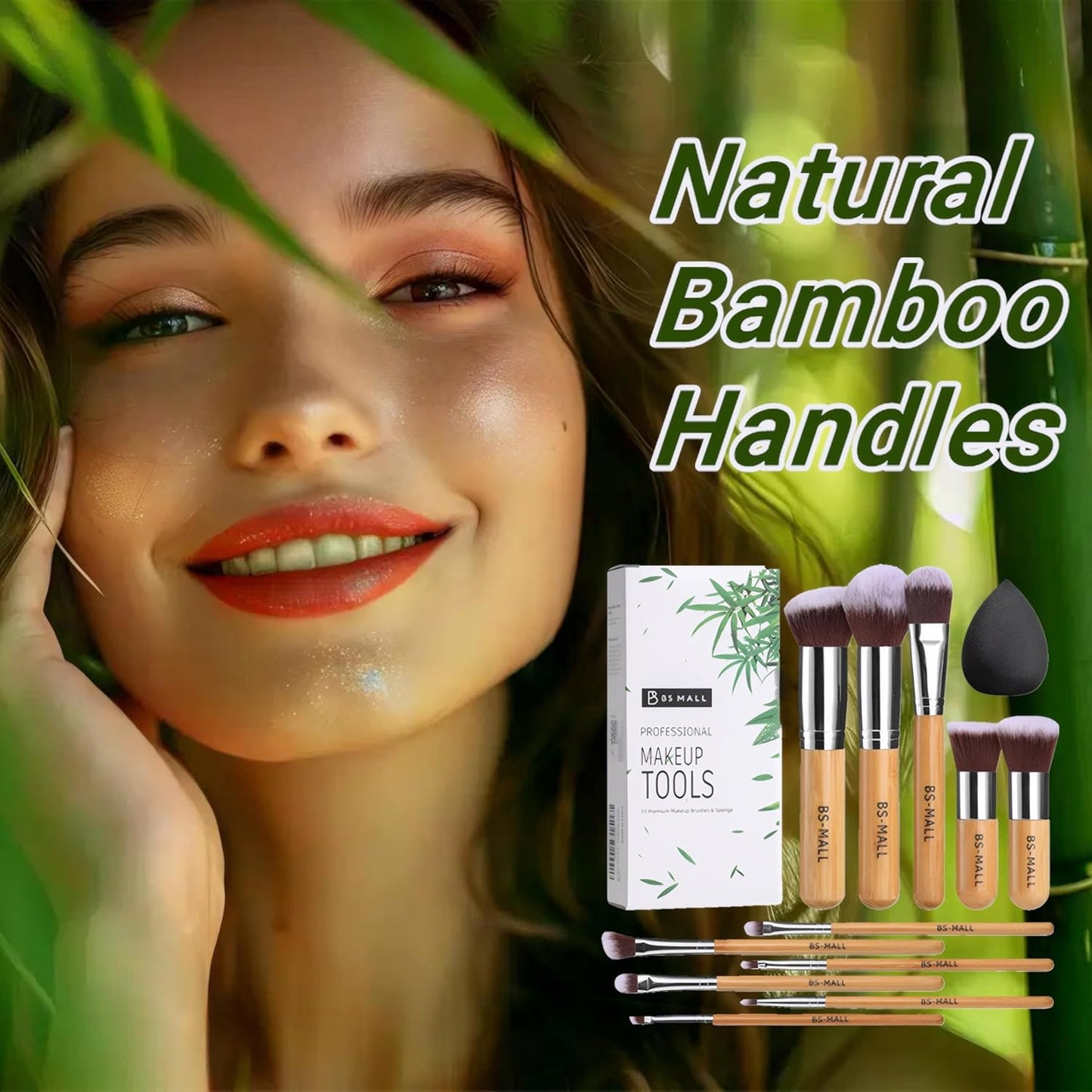 Set Brochas Maquillaje De Bambu (x11)